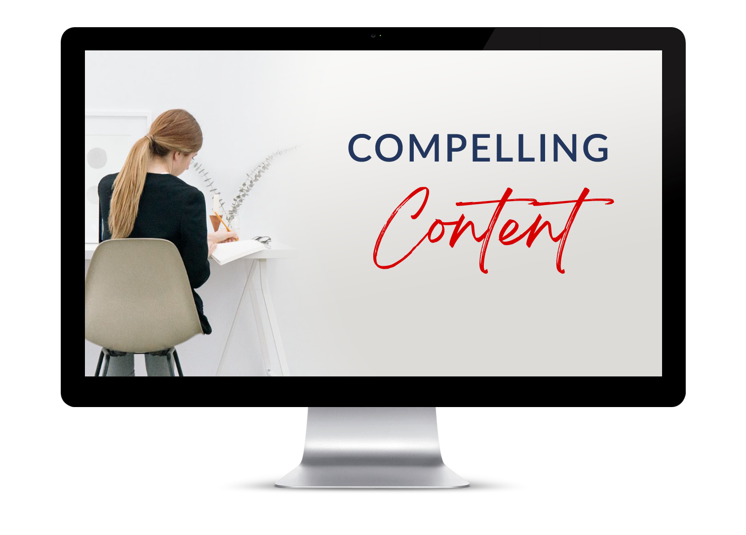 Course module mockup for Module 5 teaching how to create compelling content for a video show