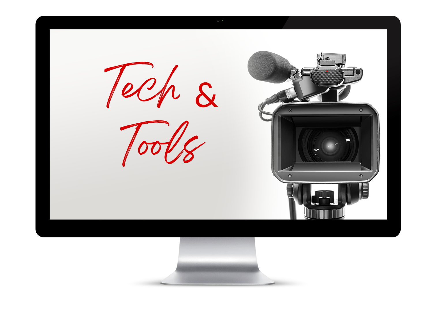 Course module mockup for Module 3 covering tech and tools needed for a video show